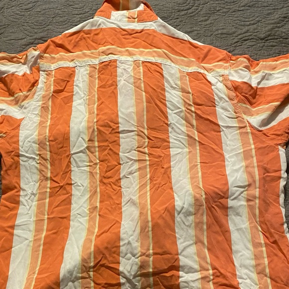 No Boundaries orange stripe button down - Picture 2 of 2